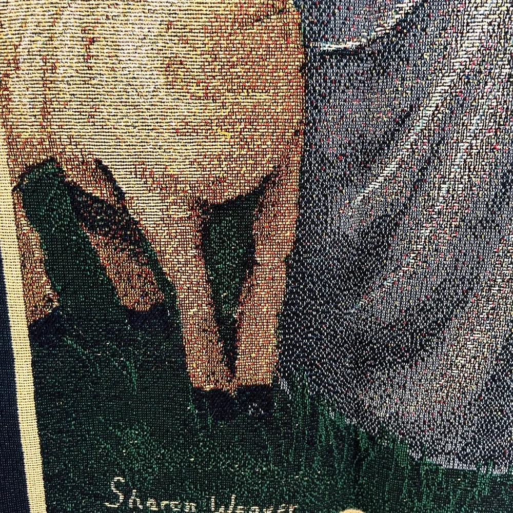 Religious Tapestry Wall Hanging or Throw‎ Blanket with Pastoral Scene 23rd Psalm